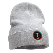 Nia is Purpose Embroidered Knitted Long Beanie