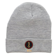 Nia is Purpose Embroidered Knitted Long Beanie