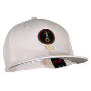 Nia Kwanzaa Embroidered Superior Cotton Twill Flat Bill Prostyle Snapback Cap