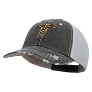 U.S. Army Specialist Corps Embroidered Low Profile Special Cotton Mesh Cap - Black OSFM