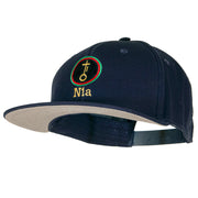 Nia Kwanzaa Embroidered Superior Cotton Twill Flat Bill Prostyle Snapback Cap