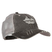 River Rats Vietnam with Riverboat Embroidered Low Mesh Cap