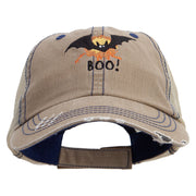 Bat Boo Embroidered Low Profile Special Cotton Mesh Cap - Putty OSFM