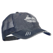 River Rats Vietnam with Riverboat Embroidered Low Mesh Cap