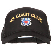 US Coast Guard Logo Embroidered Solid Cotton Mesh Pro Cap