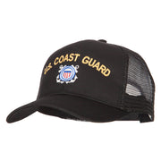 US Coast Guard Logo Embroidered Solid Cotton Mesh Pro Cap