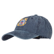 US Coast Guard Retired Anchors Embroidered Washed Cotton Cap