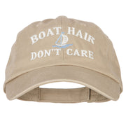 Boat Hair Don't Care Embroidered Low Profile Cotton Cap