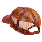 Bat Boo Embroidered Low Profile Special Cotton Mesh Cap - Orange OSFM