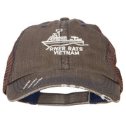 River Rats Vietnam with Riverboat Embroidered Low Mesh Cap