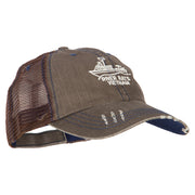 River Rats Vietnam with Riverboat Embroidered Low Mesh Cap