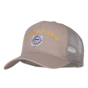 US Coast Guard Logo Embroidered Solid Cotton Mesh Pro Cap