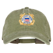 US Coast Guard Retired Anchors Embroidered Washed Cotton Cap