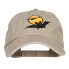 Moon Bats Halloween Embroidered Washed Cap