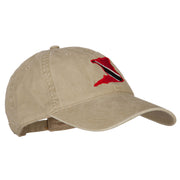 Trinidad Flag Map Embroidered Washed Cotton Twill Cap