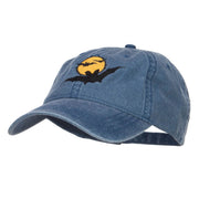 Moon Bats Halloween Embroidered Washed Cap