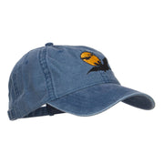 Moon Bats Halloween Embroidered Washed Cap