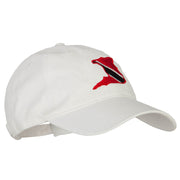 Trinidad Flag Map Embroidered Washed Cotton Twill Cap