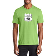 Route US 50 Graphic Men's Fan Port & Company Performance Blend Crew Neck T-Shirt