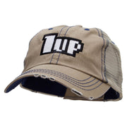 1up Embroidered Low Profile Special Cotton Mesh Cap