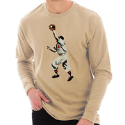 Outfield Catch Graphic Design Ring Spun Cotton Premium Long Sleeve T-shirt