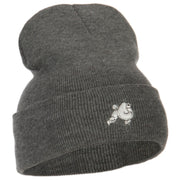 Poodle Dog Embroidered Long Beanie