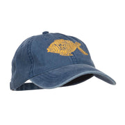 Golden Fish Embroidered Washed Cap