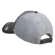 U.S. Army Cavalry Collar Insignia Embroidered Low Profile Special Cotton Mesh Cap - Black OSFM