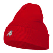 Poodle Dog Embroidered Long Beanie