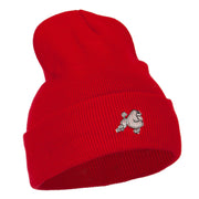 Poodle Dog Embroidered Long Beanie