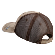 U.S. Army Cavalry Collar Insignia Embroidered Low Profile Special Cotton Mesh Cap - khaki-brown OSFM