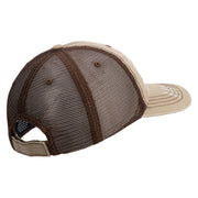 U.S. Army Cavalry Collar Insignia Embroidered Low Profile Special Cotton Mesh Cap - khaki-brown OSFM