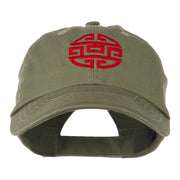 Circular Oriental Design Embroidery Cap