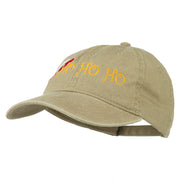 Christmas Hat Ho Ho Ho Embroidered Washed Dyed Cap