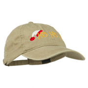 Christmas Hat Ho Ho Ho Embroidered Washed Dyed Cap