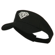 Diamond Outline Embroidered Visor