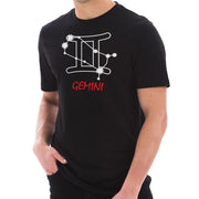 Zodiac Gemini Sign Graphic Design Short Sleeve Cotton Jersey T-Shirt