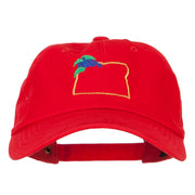 Oregon Grape with Map Embroidered Unstructured Washed Cap