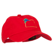 Oregon Grape with Map Embroidered Unstructured Washed Cap