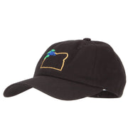 Oregon Grape with Map Embroidered Unstructured Washed Cap