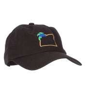 Oregon Grape with Map Embroidered Unstructured Washed Cap