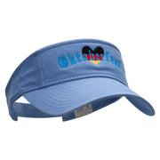 Oktoberfest Heart Embroidered Pro Style Cotton Twill Washed Visor