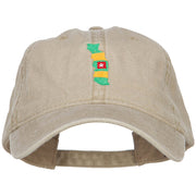 Togo Map Flag Embroidered Washed Cap