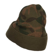 Sheriff Embroidered Camo Long Beanie