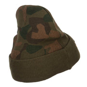 Sheriff Embroidered Camo Long Beanie