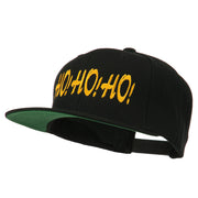 Christmas Letter Ho Ho Ho Embroidered Flat Bill Cap