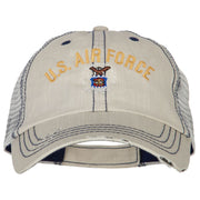 US Air Force Embroidered Low Profile Cotton Mesh Cap