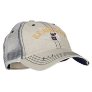 US Air Force Embroidered Low Profile Cotton Mesh Cap