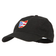 Ohio State Flag Map Embroidered Low Profile Cotton Cap