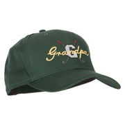 Golf Grandpa Embroidered Solid Cotton Pro Style Cap